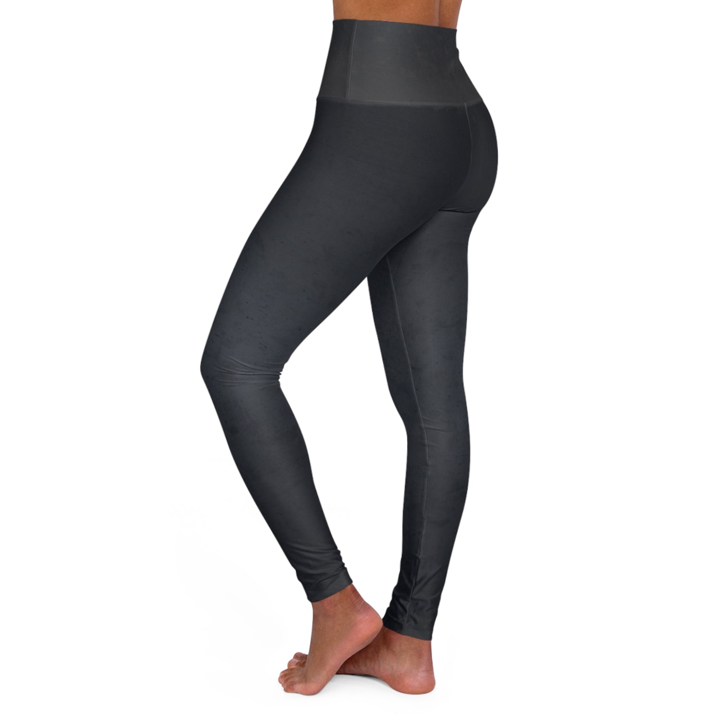 Grey grunge High Waisted Yoga Leggings
