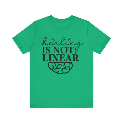 Healing is not linear Unisex Jersey Short Sleeve Tee