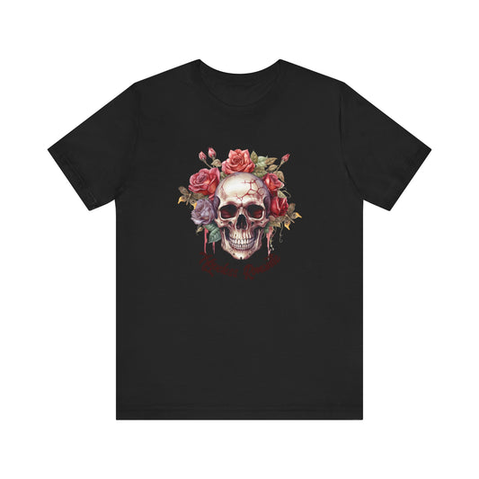Hopeless romantic skeleton Unisex Jersey Short Sleeve Tee