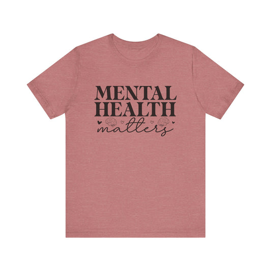 Mental health matters 2 Unisex Jersey Short Sleeve Tee