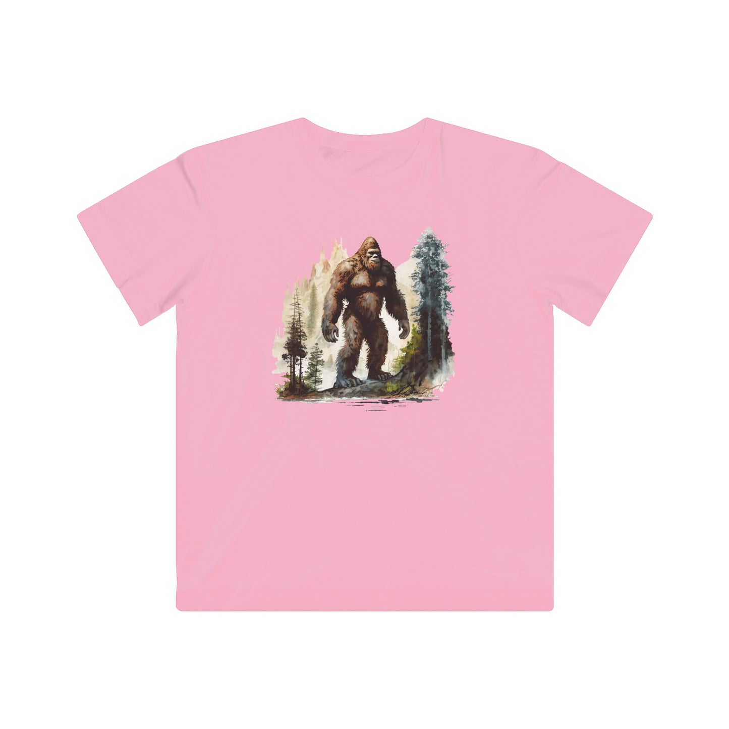 Bigfoot in woods Kids Fine Jersey Tee