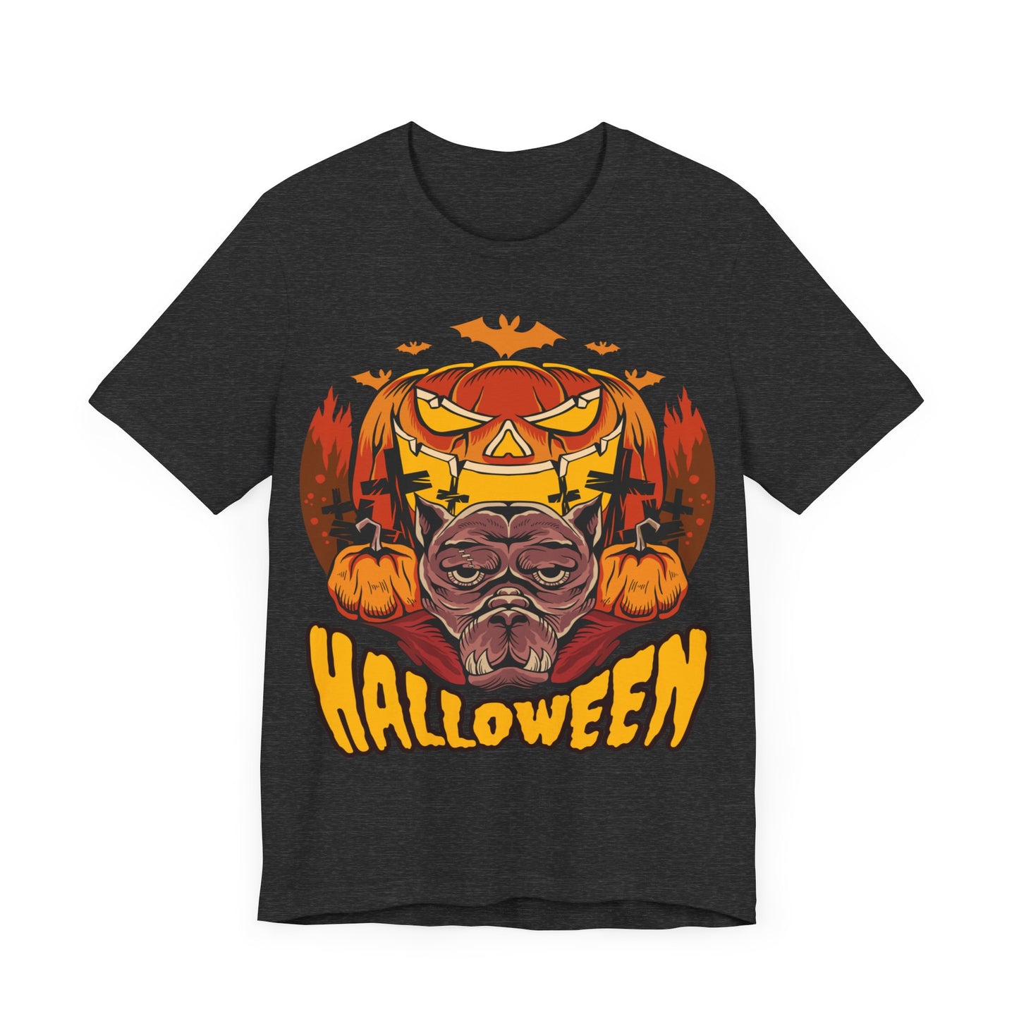 Halloween Jersey unisex tee, Halloween Graphic Tee, Spooky Shirt, Trick or Treat Tee, Halloween Costume, Festive Gift