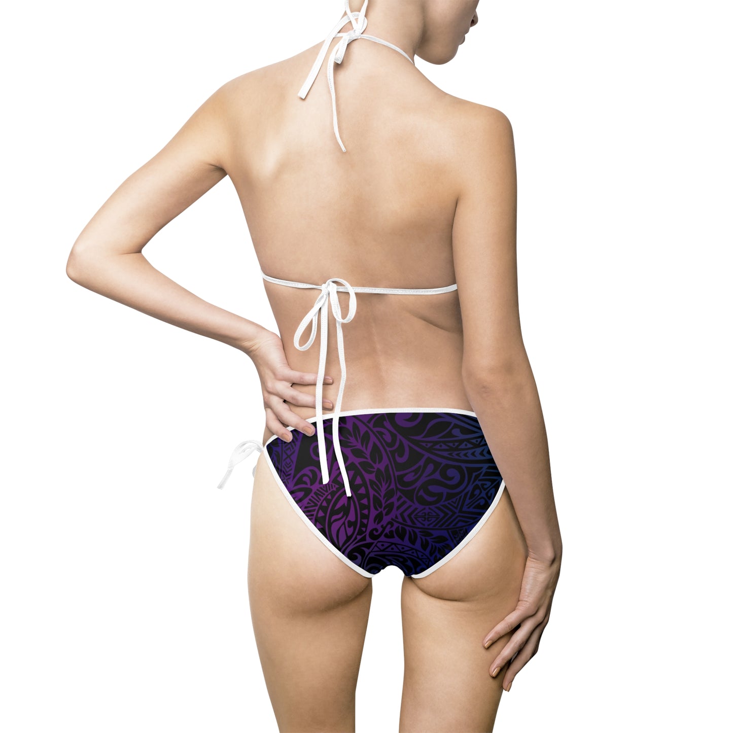 Jewel Tone Polynesian Tribal Women's Bikini Swimsuit