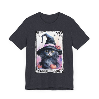 The Black Cats Gaze Jersey unisex tee, Halloween Graphic Tee, Spooky Shirt, Trick or Treat Tee, Halloween Costume, Festive Gift