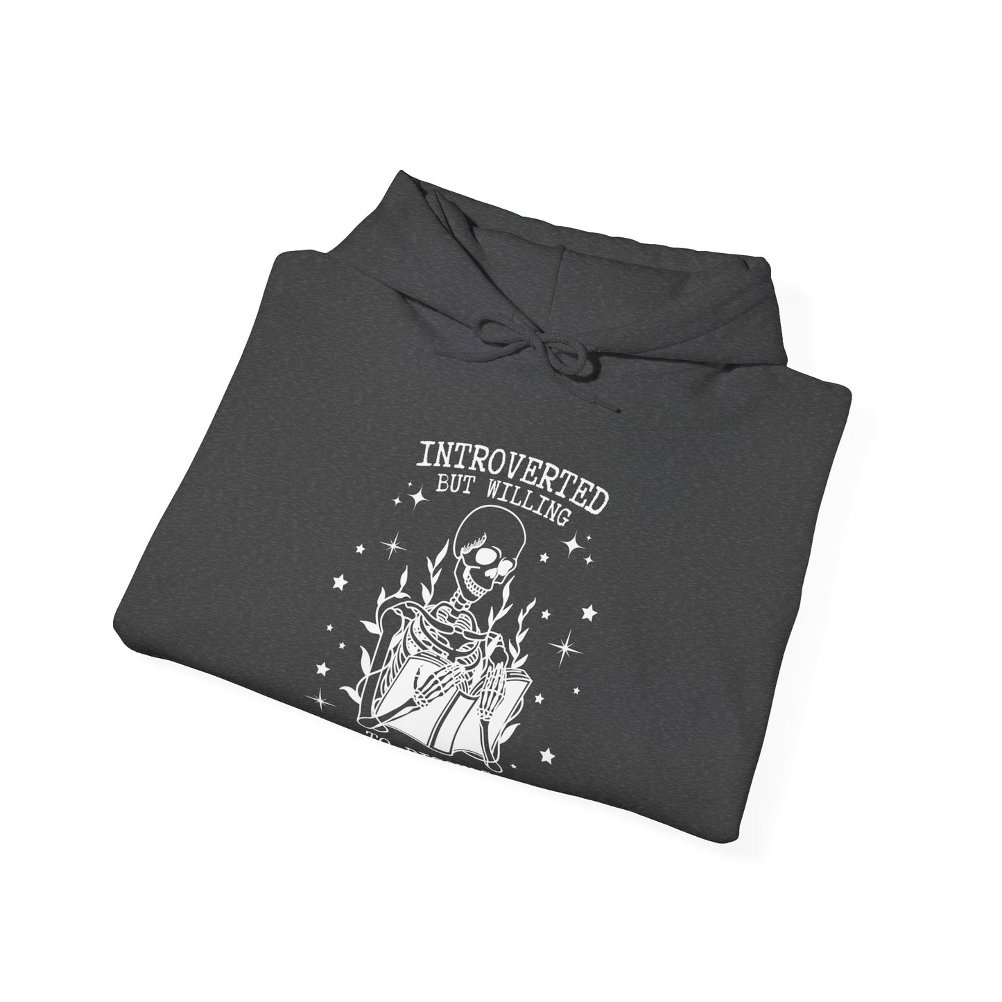 Introverted but willing to talk about spicy books Unisex Heavy Blend™ Hooded Sweatshirt
