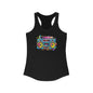 Paint splatter boombox 3 Women's Ideal Racerback Tank