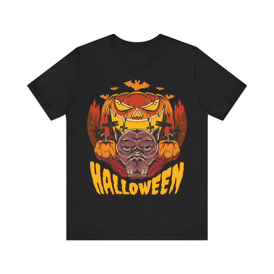 Halloween Jersey unisex tee, Halloween Graphic Tee, Spooky Shirt, Trick or Treat Tee, Halloween Costume, Festive Gift