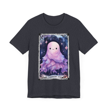 The Wandering Spirit Jersey unisex tee, Halloween Graphic Tee, Spooky Shirt, Trick or Treat Tee, Halloween Costume, Festive Gift