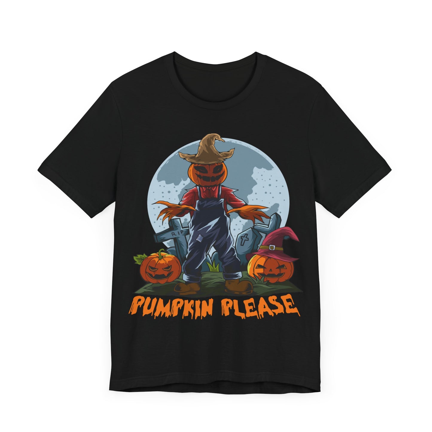 Pumpkin Please Jersey unisex tee, Halloween Graphic Tee, Spooky Shirt, Trick or Treat Tee, Halloween Costume, Festive Gift