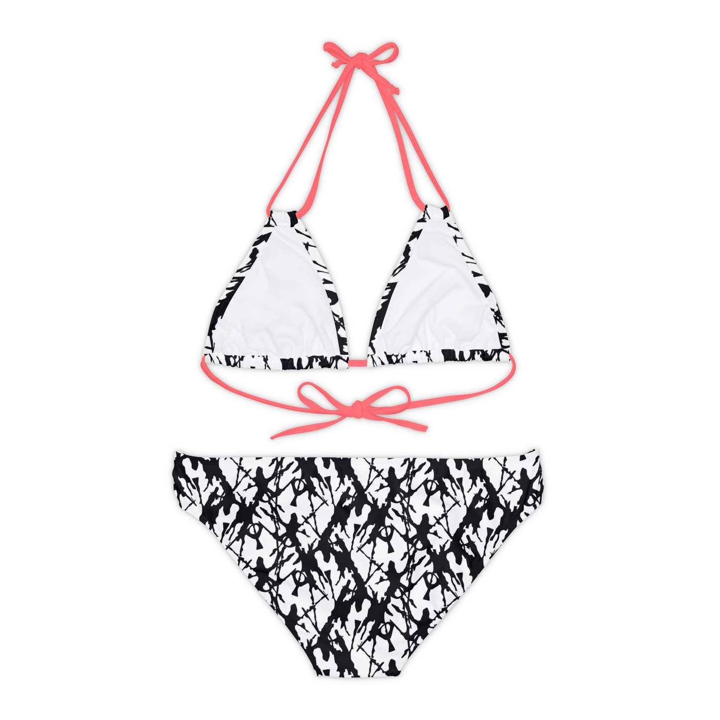 Ink Splatter Strappy Bikini Set