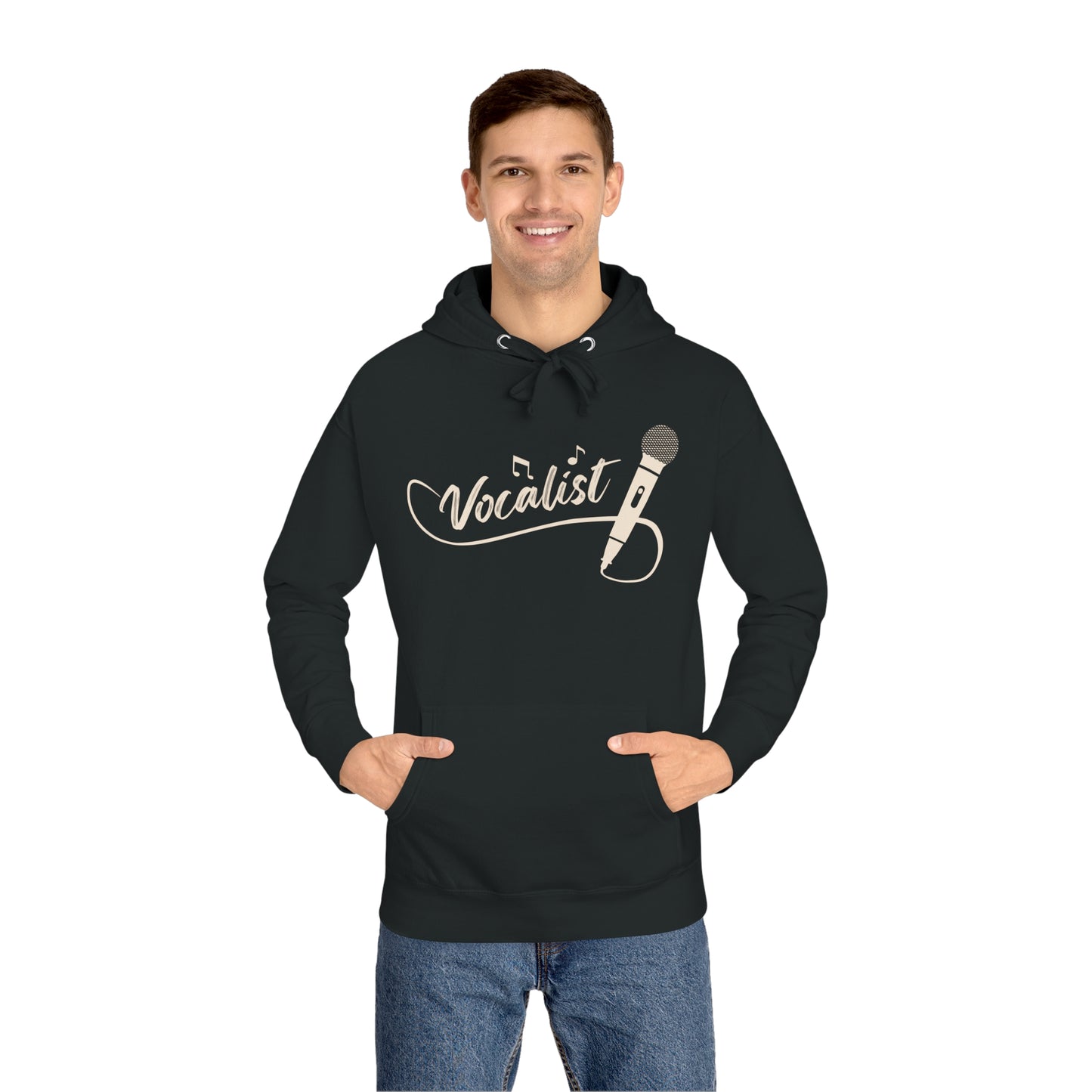 Vocalist Unisex Fleece Hoodie, Fleece Hoodie Unisex, Comfortable Hooded Sweatshirt, Cozy Winter Wear, Gender-Inclusive Outerwear