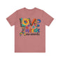 Love needs no words 2 Unisex Jersey Short Sleeve Tee