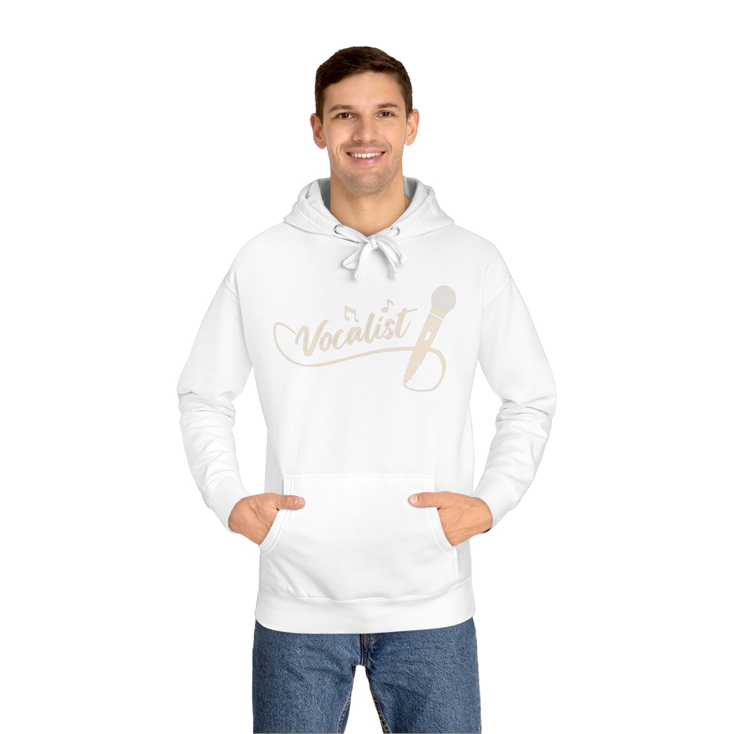 Vocalist Unisex Fleece Hoodie, Fleece Hoodie Unisex, Comfortable Hooded Sweatshirt, Cozy Winter Wear, Gender-Inclusive Outerwear