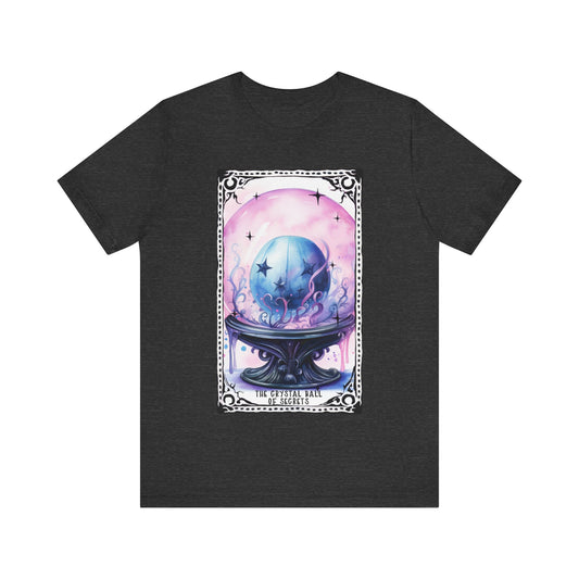 The Crystal Ball of Secrets Jersey unisex tee, Halloween Graphic Tee, Spooky Shirt, Trick or Treat Tee, Halloween Costume, Festive Gift