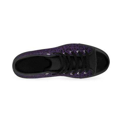 Cheetah Skulls in Purple Classic Sneakers
