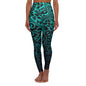 Teal Navy High Waisted Yoga Leggings