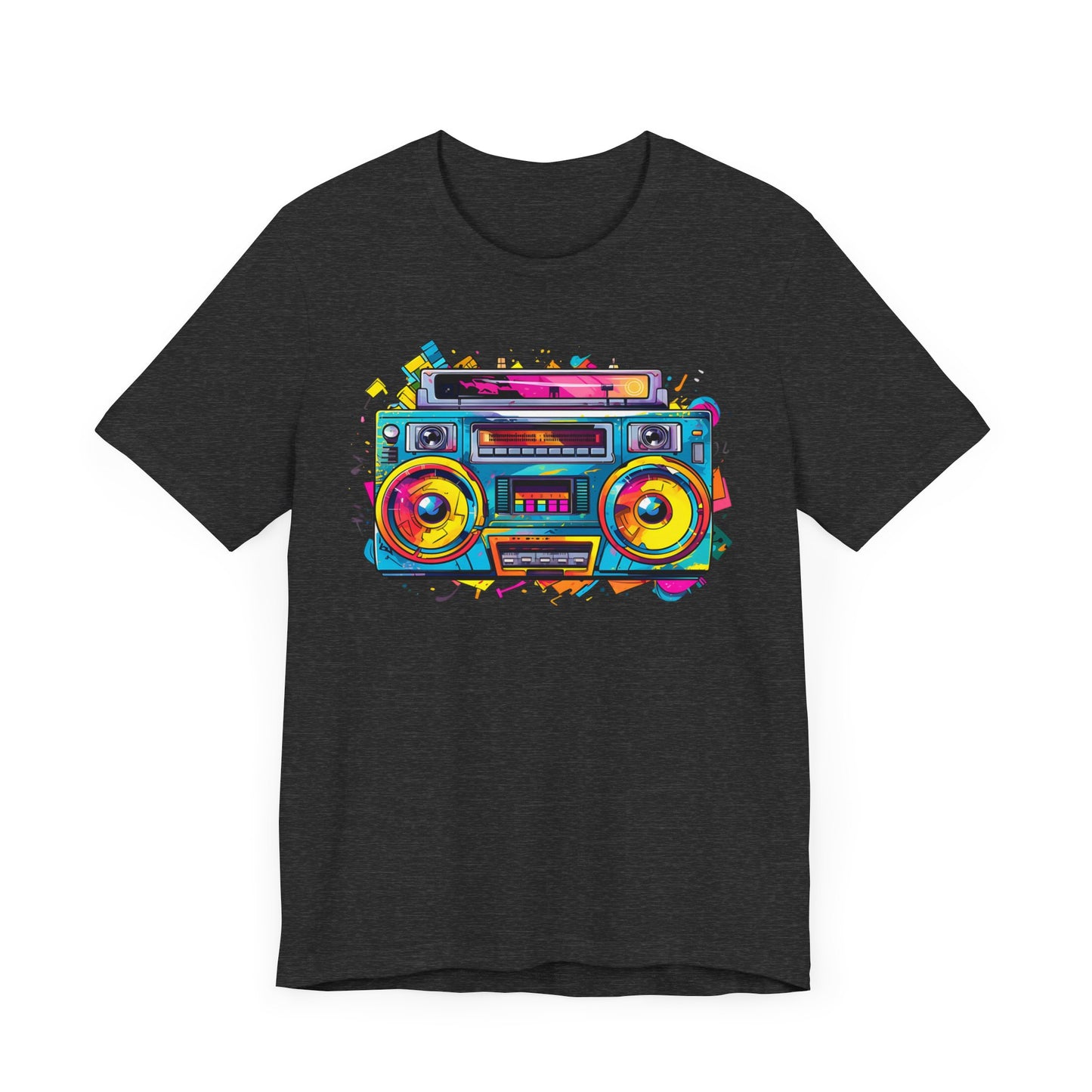 Paint Splatter Boombox 90's Unisex Jersey Short Sleeve Tee