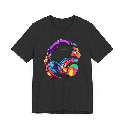 Retro 90's music Headphones 2 Unisex Jersey Short Sleeve Tee
