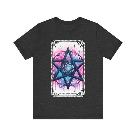 The Spectral Amulet Jersey unisex tee, Halloween Graphic Tee, Spooky Shirt, Trick or Treat Tee, Halloween Costume, Festive Gift