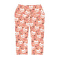 Cute Goth Kitties in peach Yoga Capri Leggings