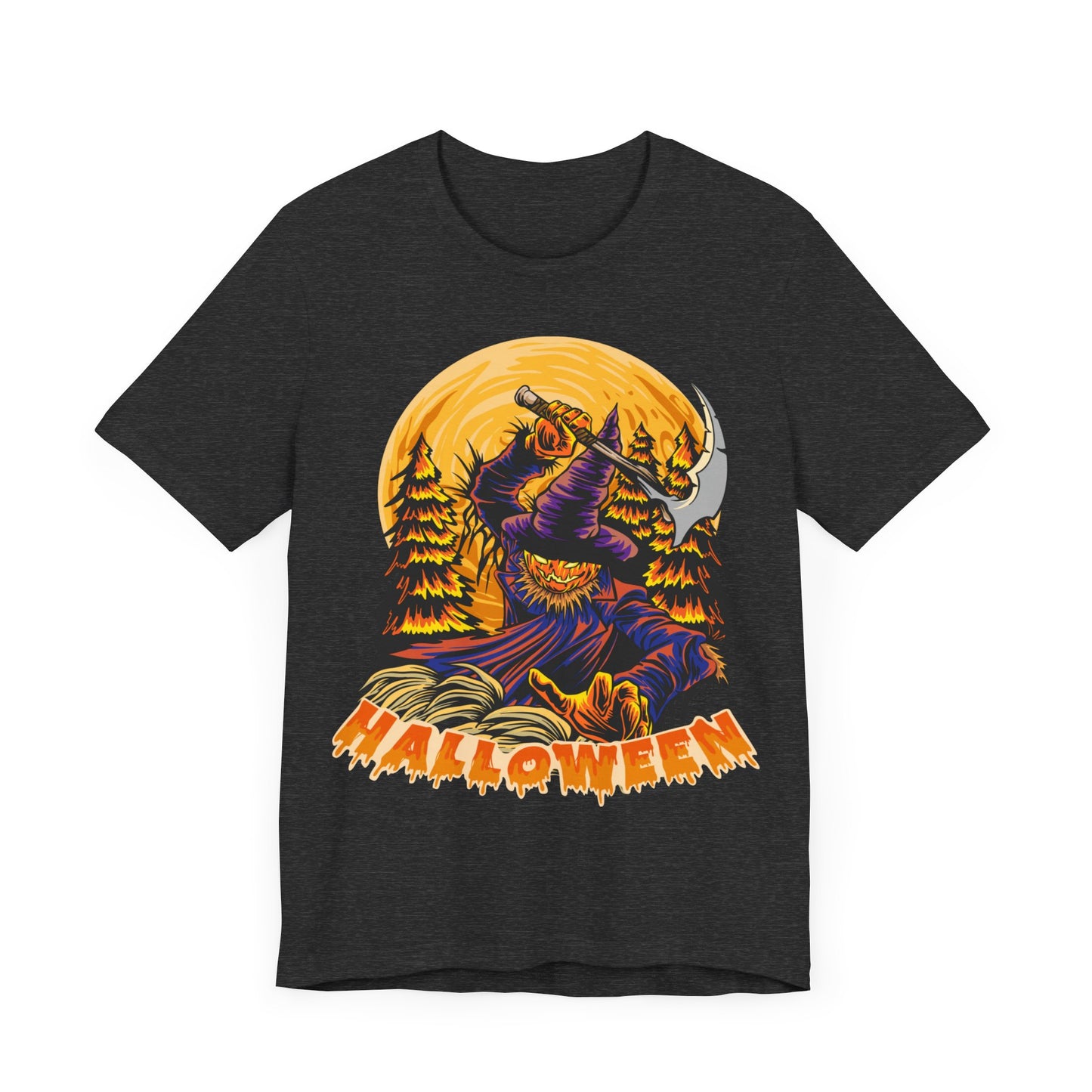Halloween Headless Horseman Reaper Jersey unisex tee, Halloween Graphic Tee, Spooky Shirt, Trick or Treat Tee, Halloween Costume