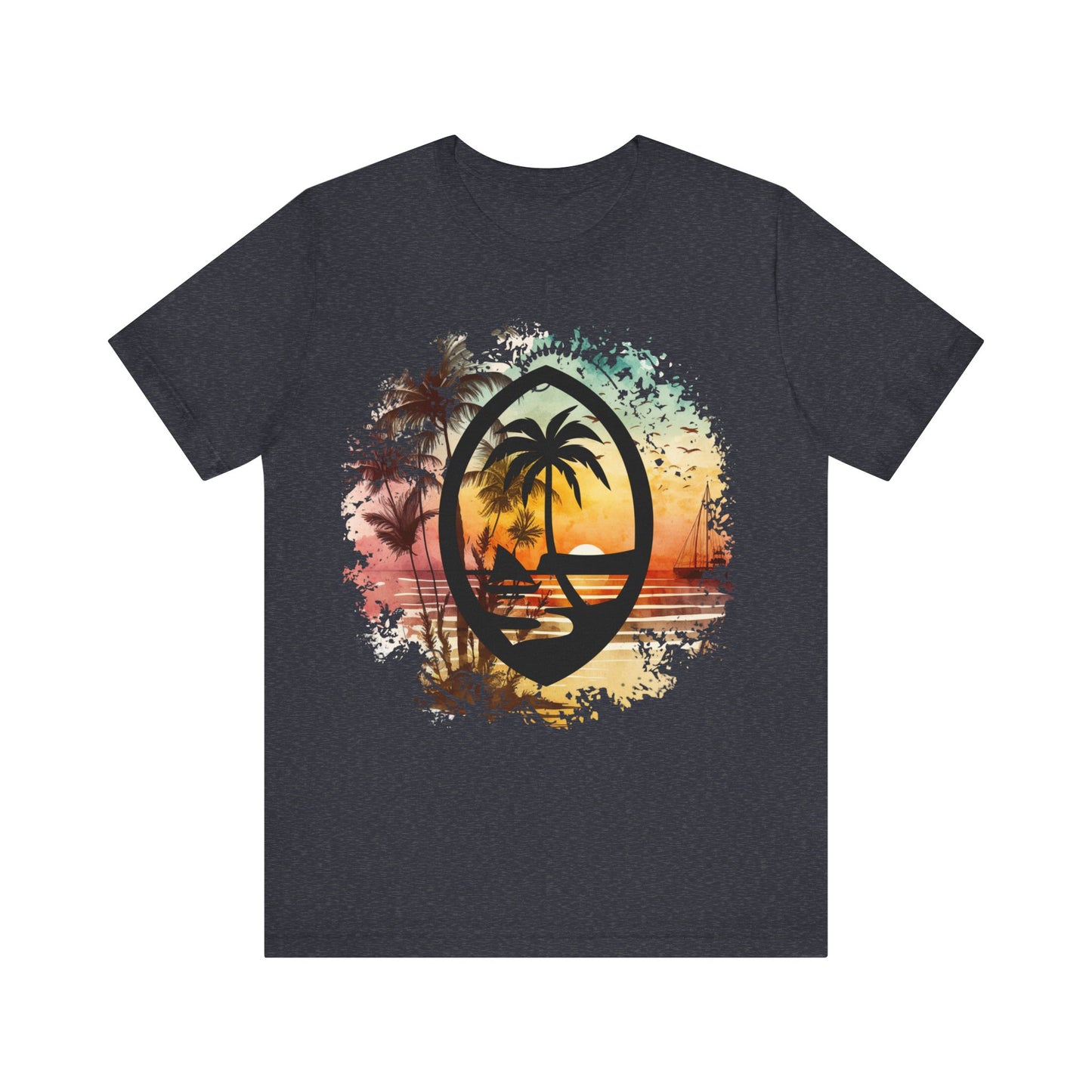 Guam Seal Sunrise Unisex Jersey Short Sleeve Tee