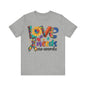 Love needs no words 2 Unisex Jersey Short Sleeve Tee