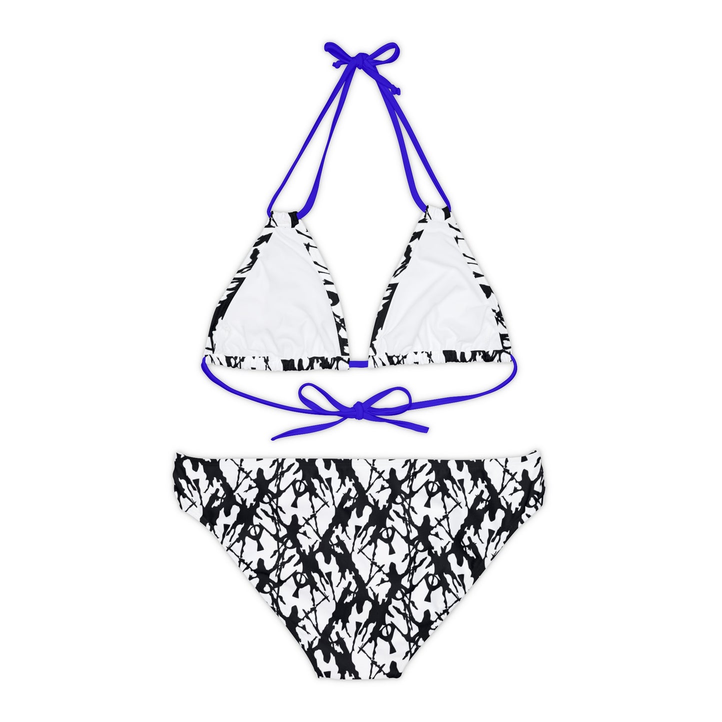Ink Splatter Strappy Bikini Set