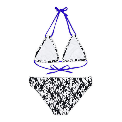 Ink Splatter Strappy Bikini Set