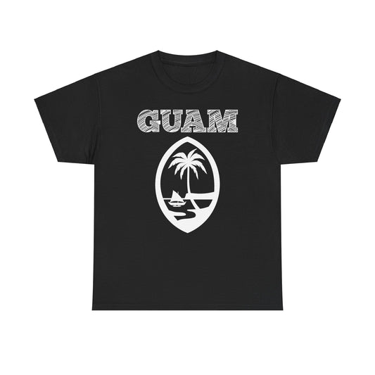 Polynesian Tribal Guam with Guam Seal Unisex Heavy Cotton Tee