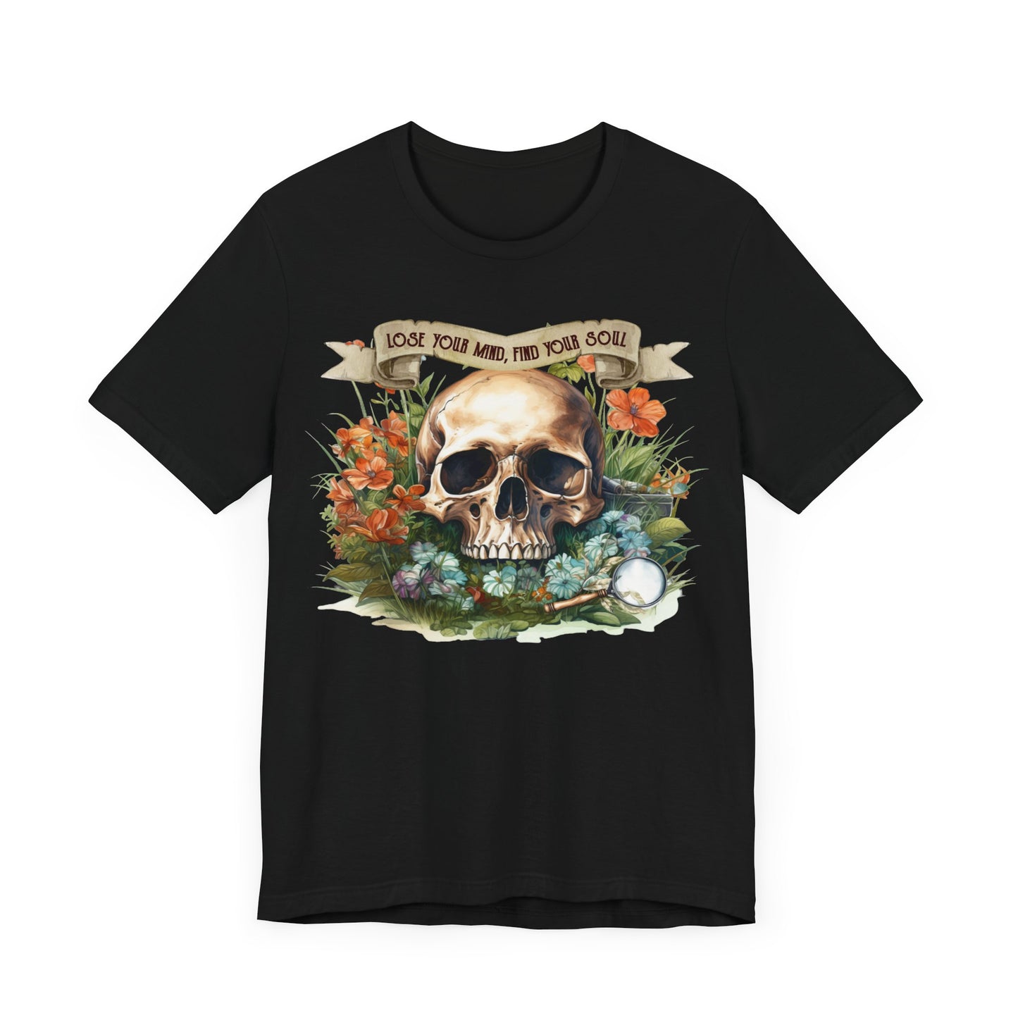 Lose your mind, find your soul skeleton Unisex Jersey Short Sleeve Tee