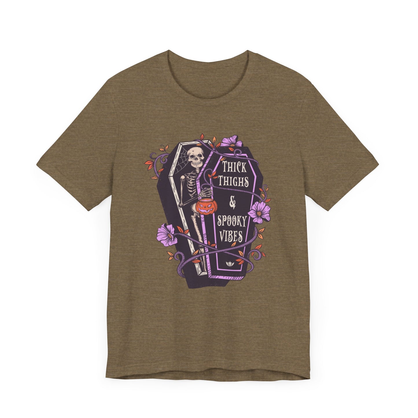 Thick thighs spooky vibes Jersey Short Sleeve Tee