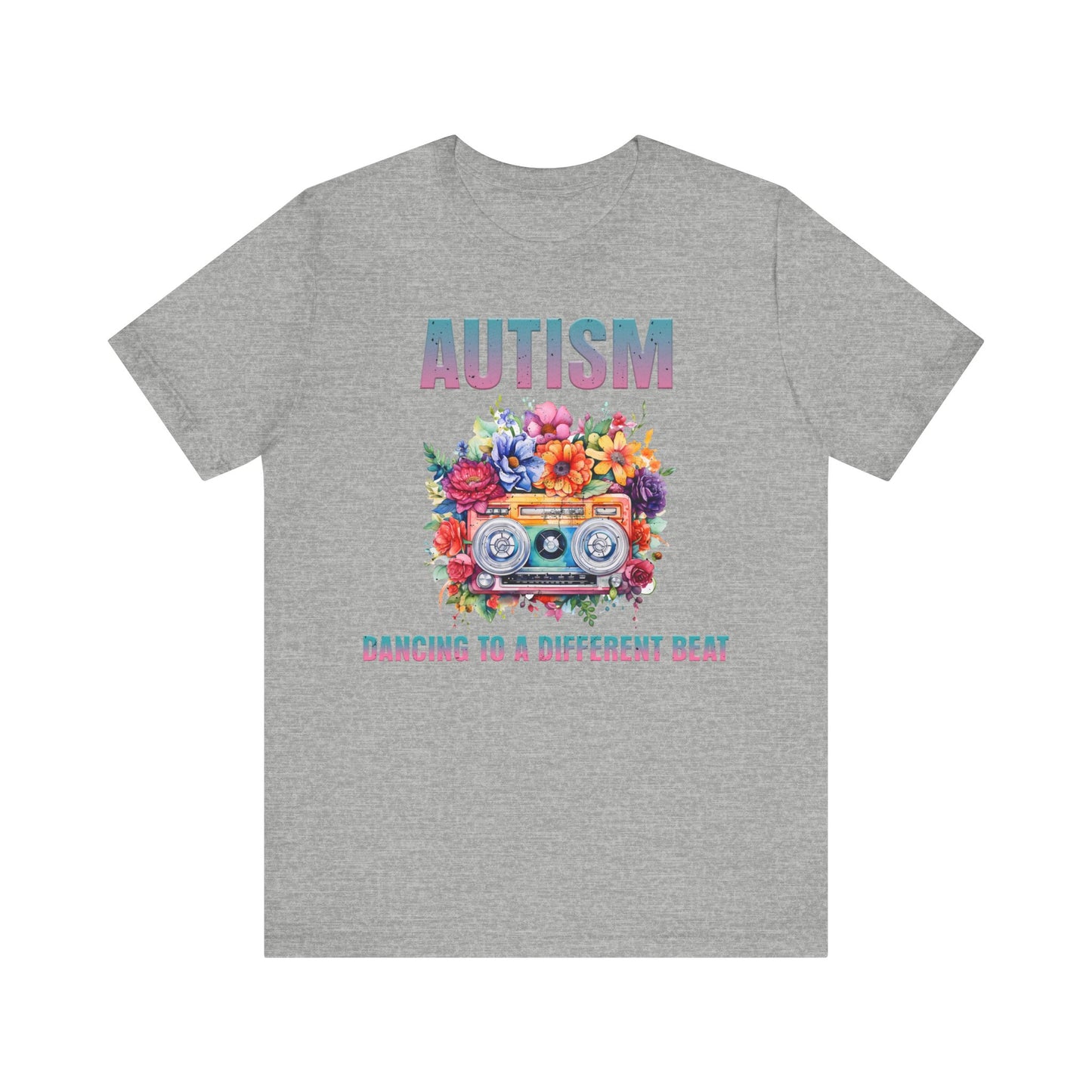 Autism: dancing to a different beat Unisex Jersey Short Sleeve Tee