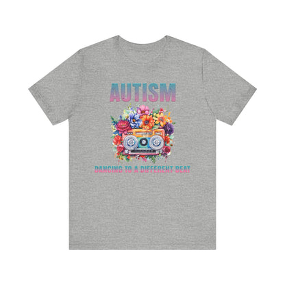 Autism: dancing to a different beat Unisex Jersey Short Sleeve Tee